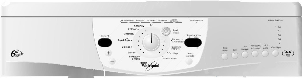 Cruscotto lavatrice Whirlpool.