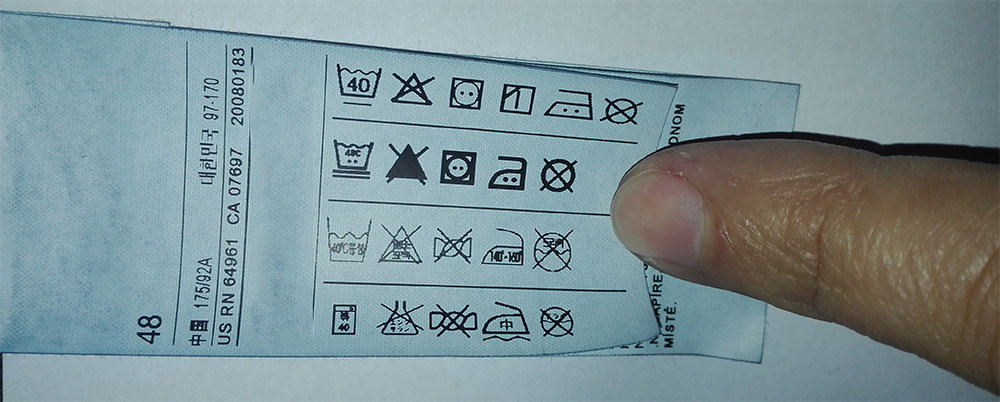 Etichetta simboli asciugatrice.